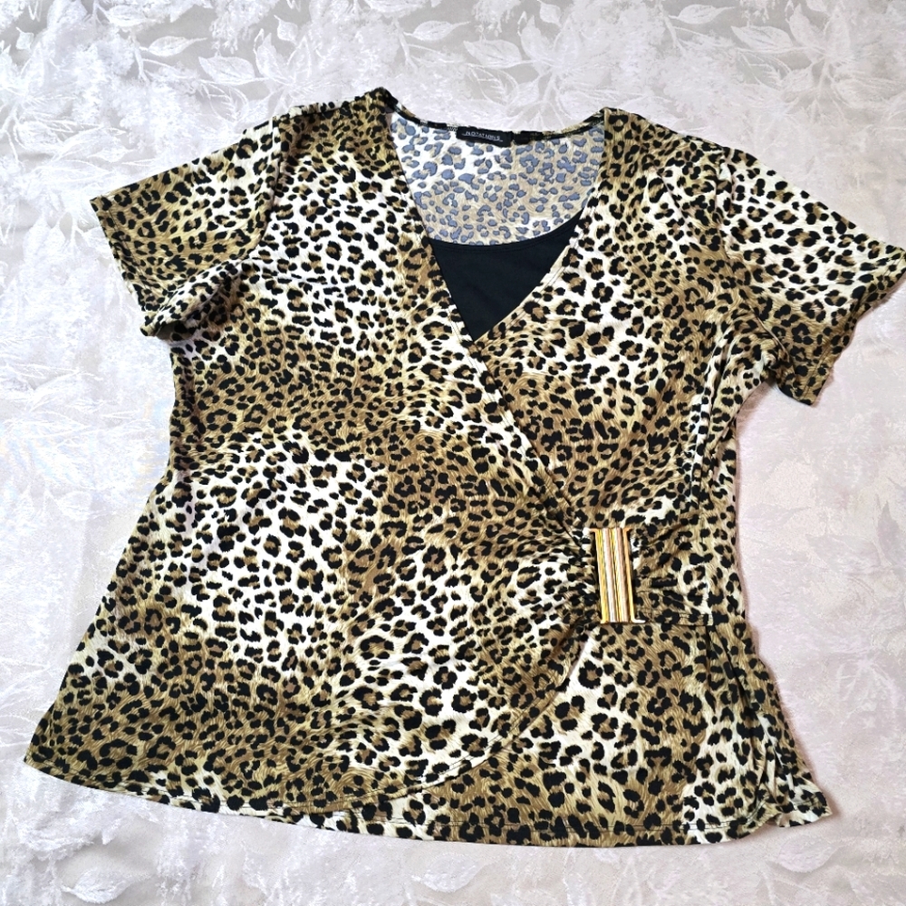 Notations Woman Sexy Leopard Animal Print Size XL Elegant Classy Glamour Fashion